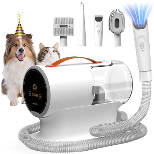AIRROBO Dog Grooming Vacuum Kit with 12000Pa Suction and 2L Dust Cup