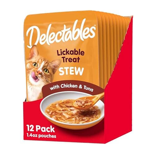 Lickable Wet Stew Cat Treats, Chicken & Tuna, 1.4 Oz - Pack of 12